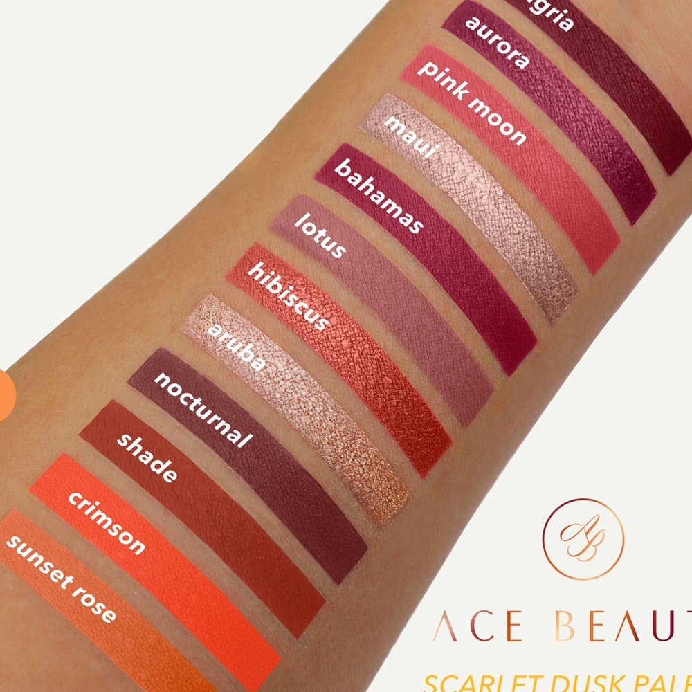 🎉HP 5/19 🎉 NIB Ace Beaute Scarlet Dusk Palette - Picture 9 of 9